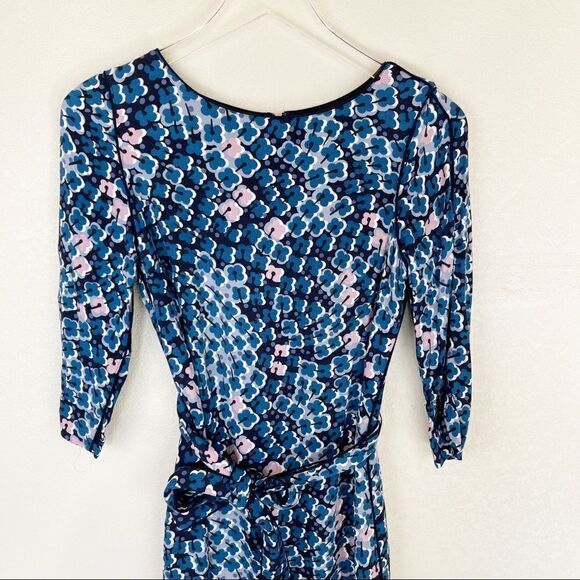 Boden Blue Midi Geometric Sheath Dress Size 4L - Picture 2 of 8